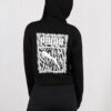 (WMNS) Krótka bluza z kapturem z logo „Czarna”