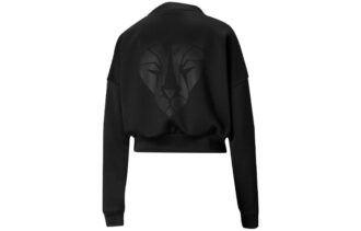 (WMNS) Krótka bluza z okrągłym dekoltem i nadrukiem z logo pociągu w kolorze czarnym (WMNS) Krótka bluza z okrągłym dekoltem i nadrukiem z logo pociągu w kolorze czarnym