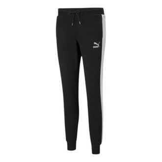 (WMNS) Kultowe spodnie dresowe T7 z haftowanym logo w kolorze czarnym