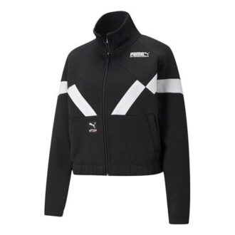 (WMNS) Kurtka Pi Dblknit z nadrukiem logo i stójką w kolorze czarnym (WMNS) Kurtka Pi Dblknit z nadrukiem logo i stójką w kolorze czarnym