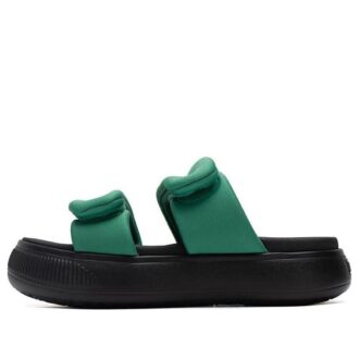 (WMNS) Mayu Puffy Slides „Green Black”