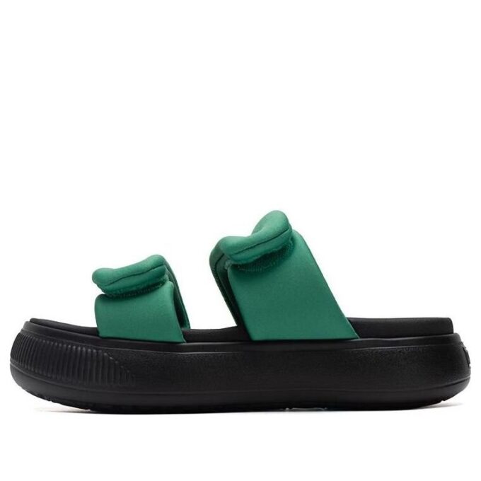 (WMNS) Mayu Puffy Slides „Green Black”