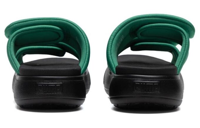 (WMNS) Mayu Puffy Slides „Green Black”
