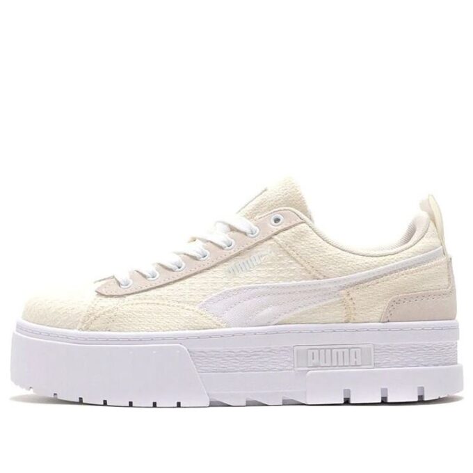 (WMNS) Mayze Patchwork Gruba Podeszwa Retro Casual Buty do Skateboardingu Białe