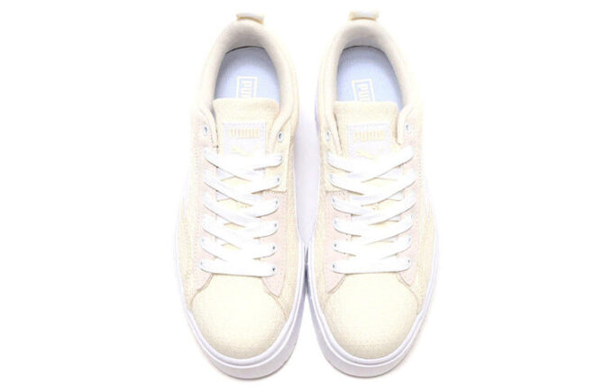 (WMNS) Mayze Patchwork Gruba Podeszwa Retro Casual Buty do Skateboardingu Białe