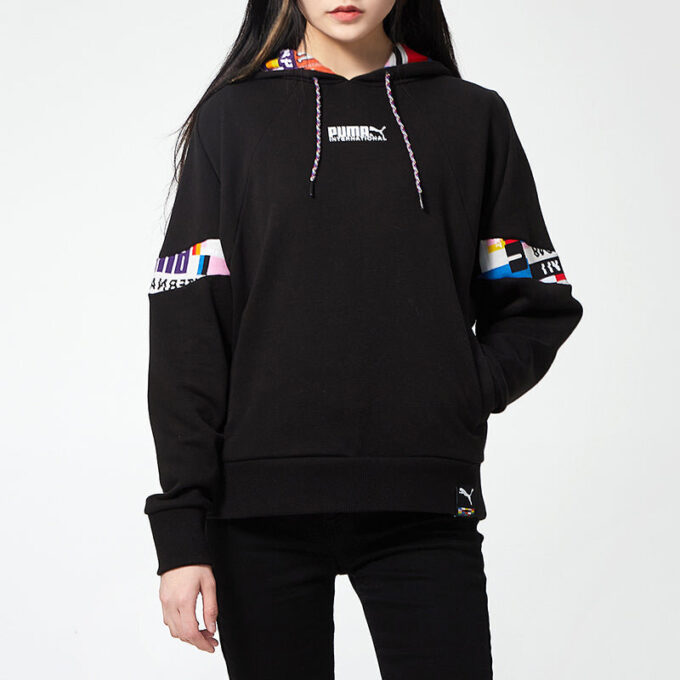 (WMNS) Międzynarodowa bluza z kapturem „Czarno-biała”