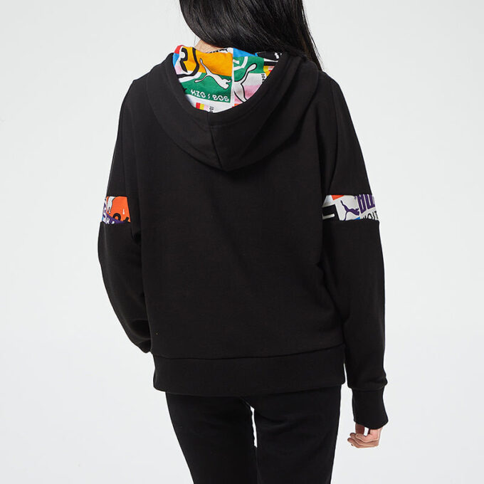 (WMNS) Międzynarodowa bluza z kapturem „Czarno-biała”