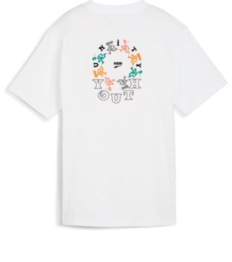 (WMNS) Młodzieżowa koszulka graficzna „Biała” (WMNS) Młodzieżowa koszulka graficzna „Biała”