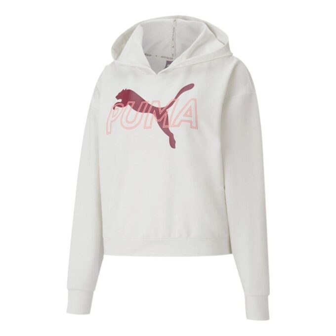 (WMNS) Nowoczesna sportowa bluza z kapturem „Biały Burgund”
