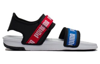 (WMNS) Signature Softride Casual Sandały Czarno-Czerwono-Niebieskie