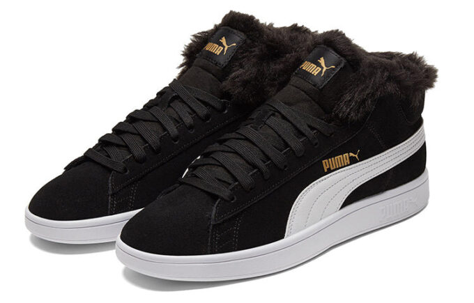 (WMNS) Smash V2 Plus Fleece Mid-Top Sneakersy Czarne