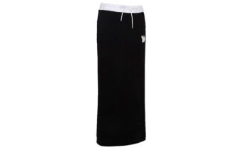 (WMNS) Spódnica z nadrukiem logo, długa, do połowy łydki, czarna