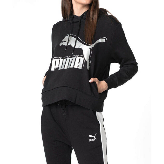 (WMNS) Sportowa bluza z kapturem w kolorze czarnym