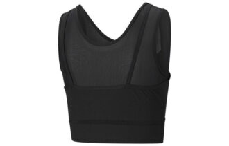 (WMNS) STUDIO Warstwowy krótki top w kolorze czarnym