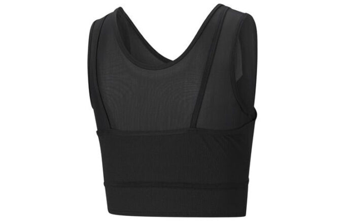 (WMNS) STUDIO Warstwowy krótki top w kolorze czarnym