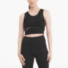 (WMNS) STUDIO Warstwowy krótki top w kolorze czarnym