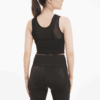 (WMNS) STUDIO Warstwowy krótki top w kolorze czarnym