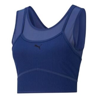 (WMNS) STUDIO Warstwowy krótki top w kolorze niebieskim (WMNS) STUDIO Warstwowy krótki top w kolorze niebieskim