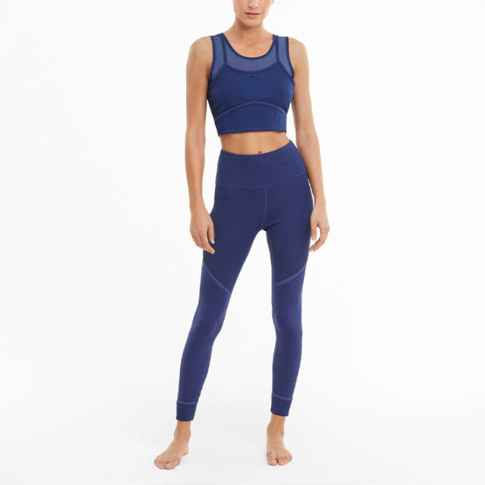 (WMNS) STUDIO Warstwowy krótki top w kolorze niebieskim
