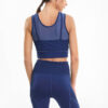 (WMNS) STUDIO Warstwowy krótki top w kolorze niebieskim