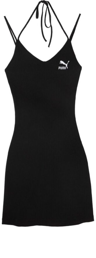 (WMNS) Sukienka prążkowana z logo w kolorze czarnym (WMNS) Sukienka prążkowana z logo w kolorze czarnym
