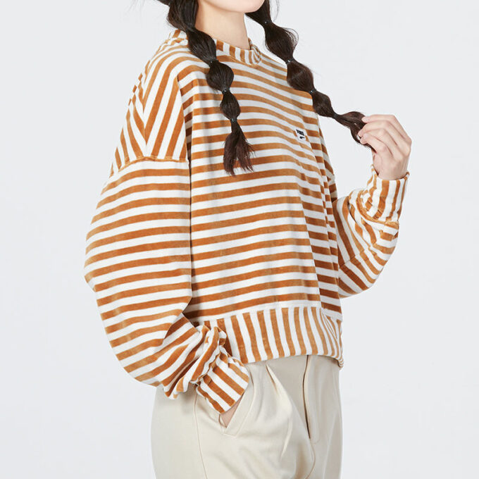 (WMNS) Sweter w paski „Beżowy”