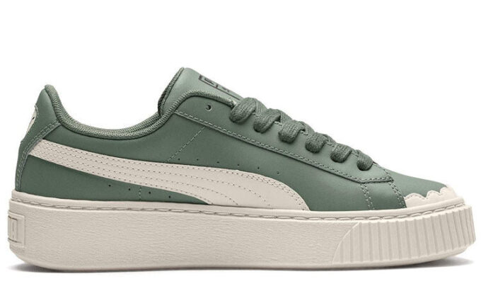 (WMNS) Trampki Basket Platform Scallop w kolorze zielono-białym