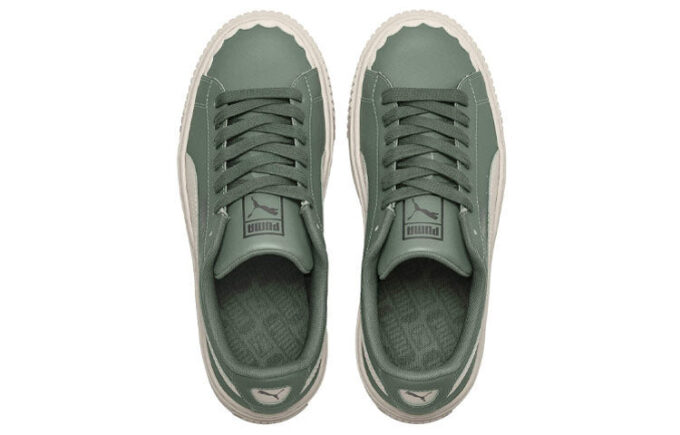 (WMNS) Trampki Basket Platform Scallop w kolorze zielono-białym