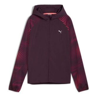 (WMNS) Ulubiona kurtka do biegania Velocity Printed Woven w kolorze Midnight Plum (WMNS) Ulubiona kurtka do biegania Velocity Printed Woven w kolorze Midnight Plum