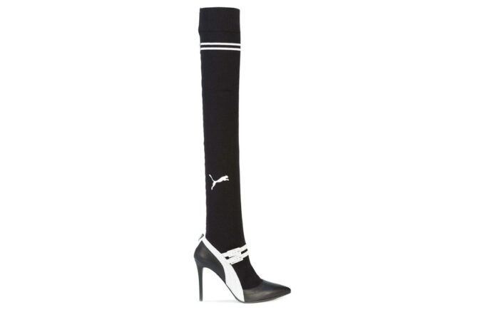 (WMNS) x Fenty Knitted High Mary Jane Heels Slip On w kolorze czarnym