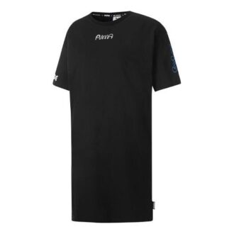(WMNS) x Mr Doodle Crossover Casual Sports Oddychająca sukienka z krótkim rękawem w kolorze czarnym (WMNS) x Mr Doodle Crossover Casual Sports Oddychająca sukienka z krótkim rękawem w kolorze czarnym