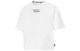 (WMNS) x Mr Doodle Okrągły dekolt Biały (WMNS) x Mr Doodle Okrągły dekolt Biały