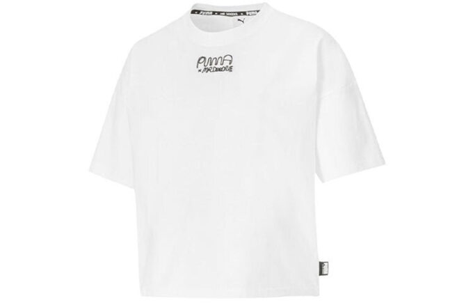 (WMNS) x Mr Doodle Okrągły dekolt Biały