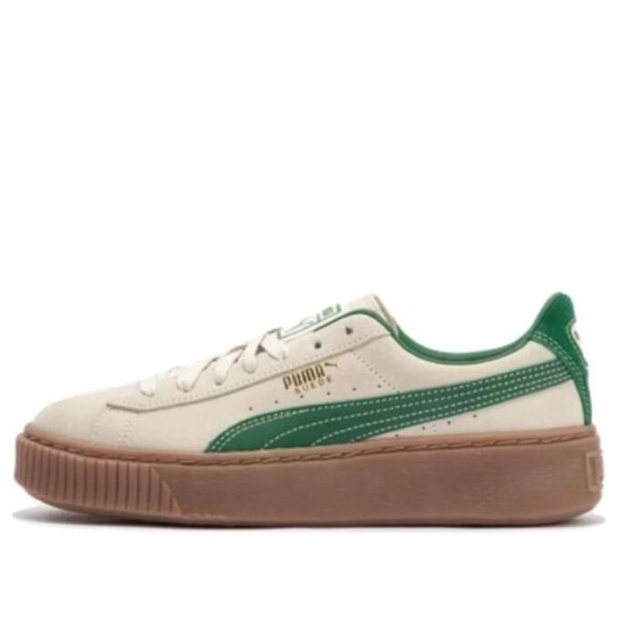(WMNS) Zamszowa platforma w kolorze beżowo-zielonym