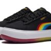 (WMNS) Zamszowe buty do skateboardingu Mayu Prism Low Tops z grubą podeszwą w kolorze czarnym