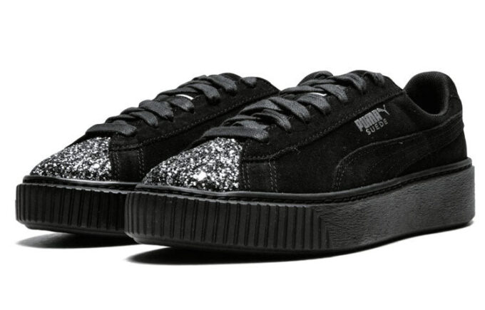 (WMNS) Zamszowe buty na platformie „Crushed Gem – czarne”