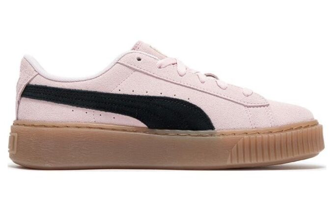 (WMNS) Zamszowe buty na platformie „Różowo-czarna guma”