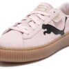 (WMNS) Zamszowe buty na platformie „Różowo-czarna guma”