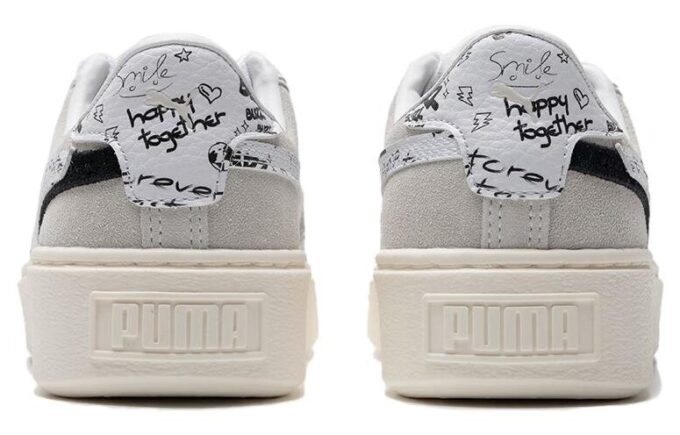 (WMNS) Zamszowe buty na platformie „Szaro-białe”