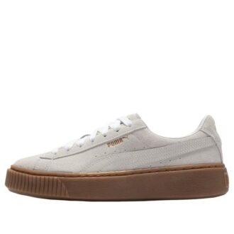 (WMNS) Zamszowe buty platformowe Core L w kolorze „Whisper White”