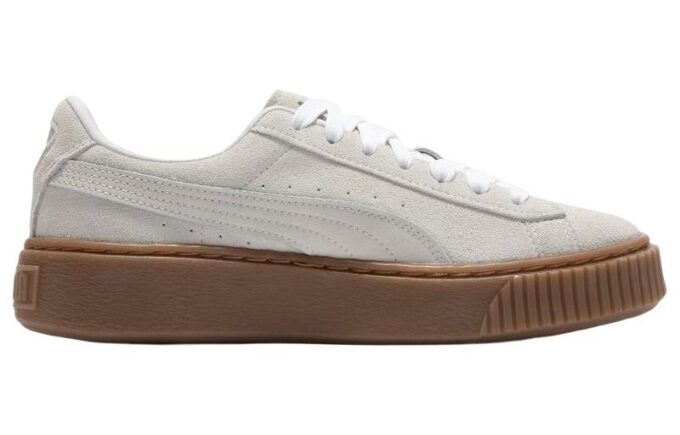 (WMNS) Zamszowe buty platformowe Core L w kolorze „Whisper White”