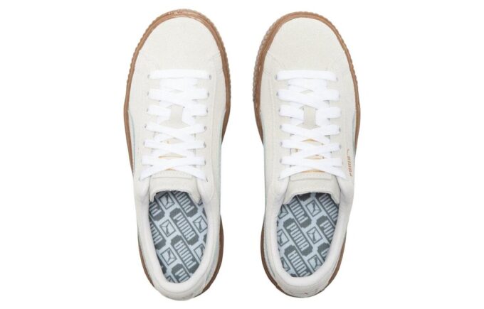 (WMNS) Zamszowe buty platformowe Core L w kolorze „Whisper White”