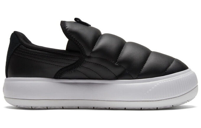 (WMNS) Zamszowe buty wsuwane Mayu w kolorze czarno-białym