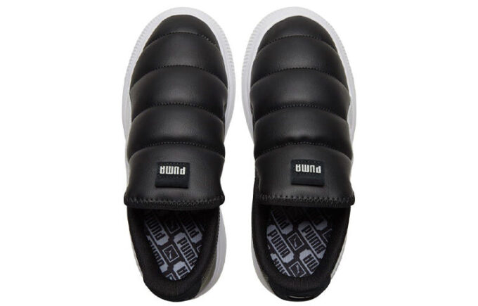 (WMNS) Zamszowe buty wsuwane Mayu w kolorze czarno-białym