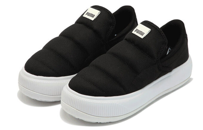 (WMNS) Zamszowe półbuty Mayu Slip-On Canvas w kolorze czarno-białym