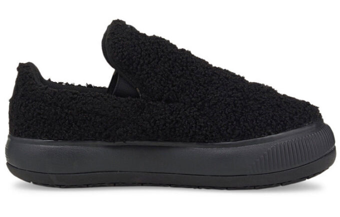 (WMNS) Zamszowe półbuty Mayu Slip-On „Teddy – czarne”