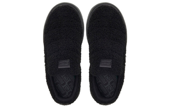 (WMNS) Zamszowe półbuty Mayu Slip-On „Teddy – czarne”