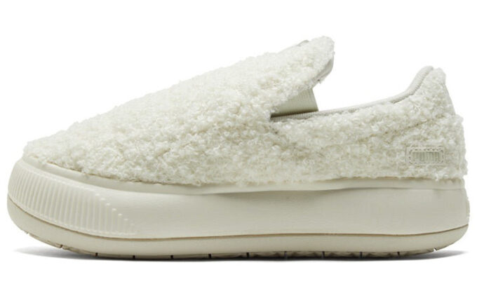 (WMNS) Zamszowe półbuty Mayu Slip-On „Teddy – Marshmallow”