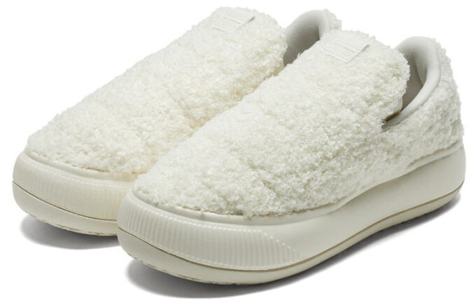 (WMNS) Zamszowe półbuty Mayu Slip-On „Teddy – Marshmallow”