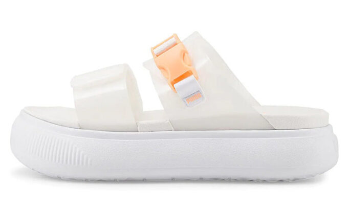 (WMNS) Zamszowe sandały Mayu Pop w kolorze „White Fizzy Melon”